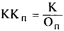 Формула расчета коэффициента капиталоемкости продукции